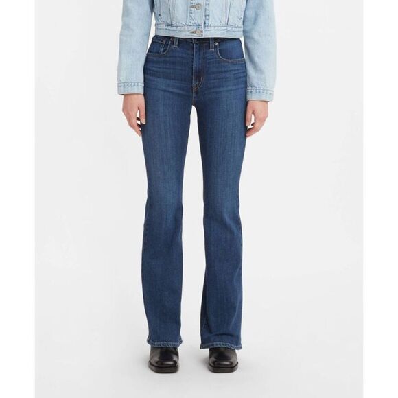Open Box - Levi's - Women's 726 High-Rise Flare Jean Dark Indigo Worn In - Picture 1 of 3